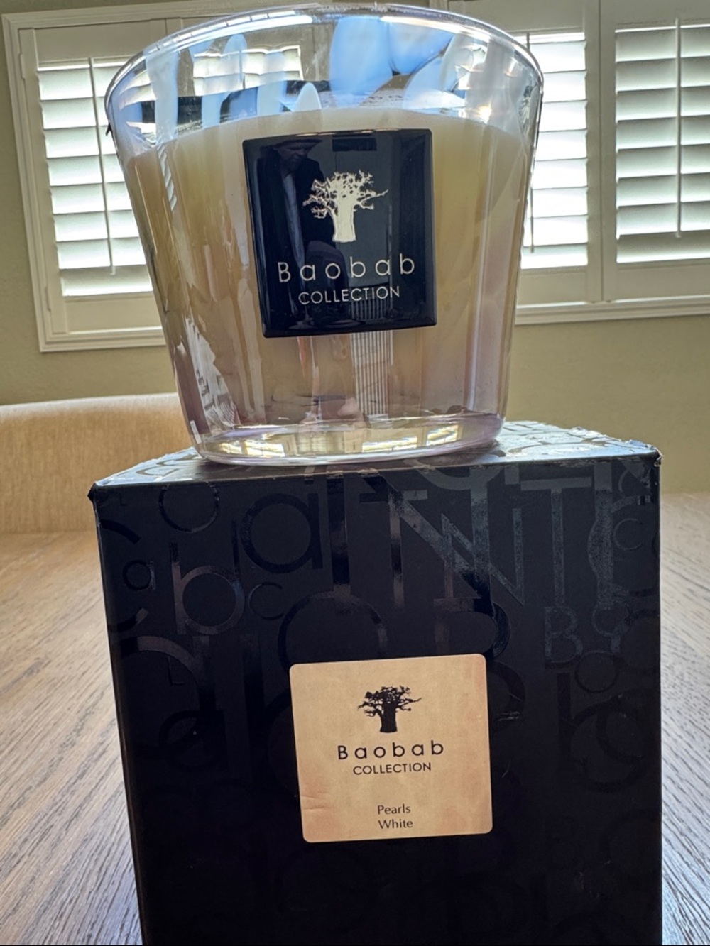 Baobab Collection Pearls Candle White Max 10